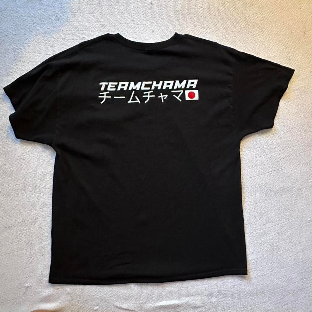 Team Chama Graphic Tee Tshirt XL Black Japanese Print Streetwear Kanji Tee‎